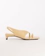Topshop Nadir asymmetric mid heel sandal in mink