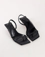 Topshop Nadir asymmetric mid heel sandal in black