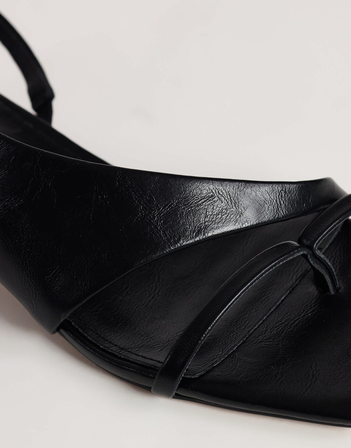 Topshop Nadir asymmetric mid heel sandal in black