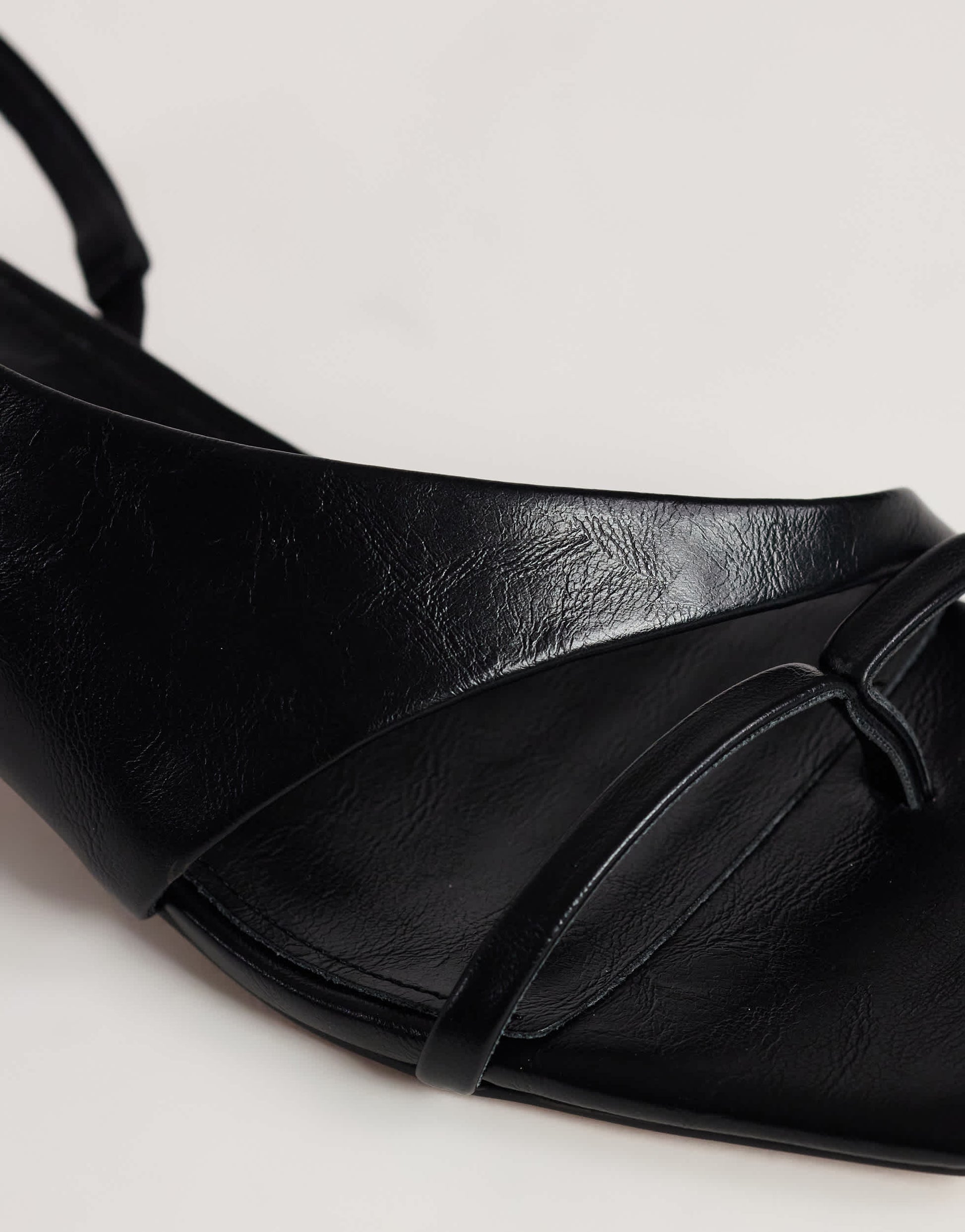 Topshop Nadir asymmetric mid heel sandal in black