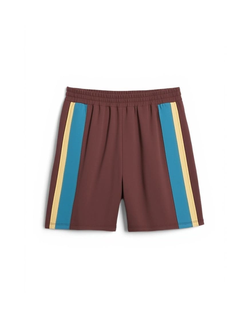 Topshop striped shorts co-ord in chocolate