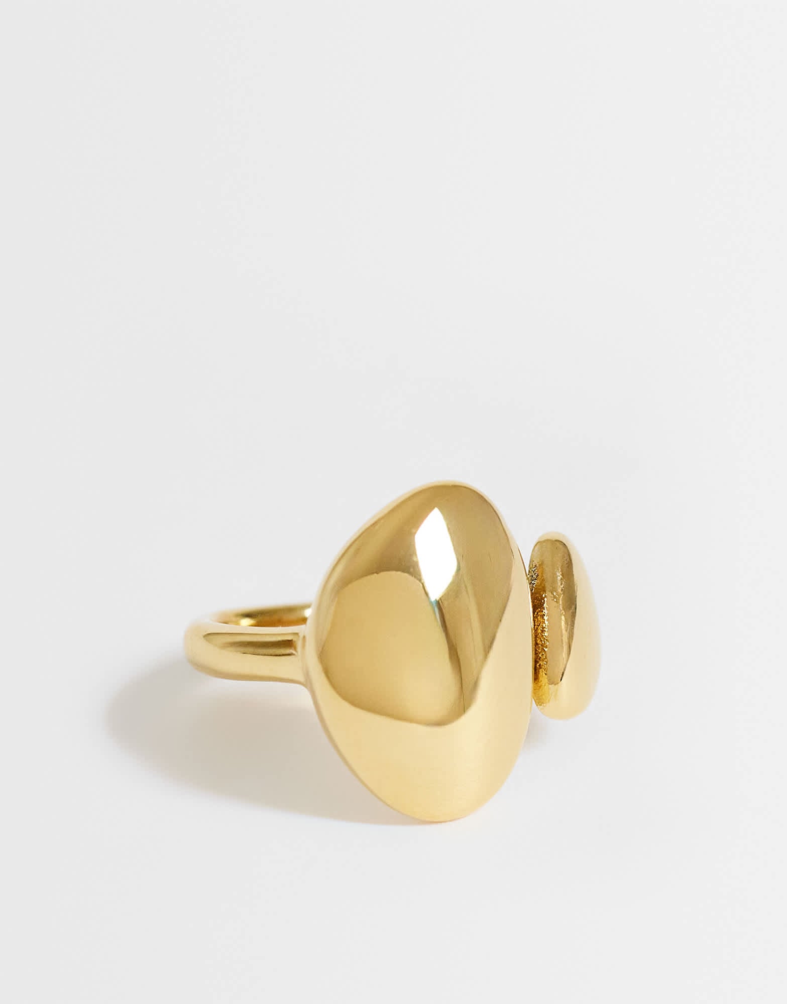 Topshop Rita waterproof stainless steel ring in gold