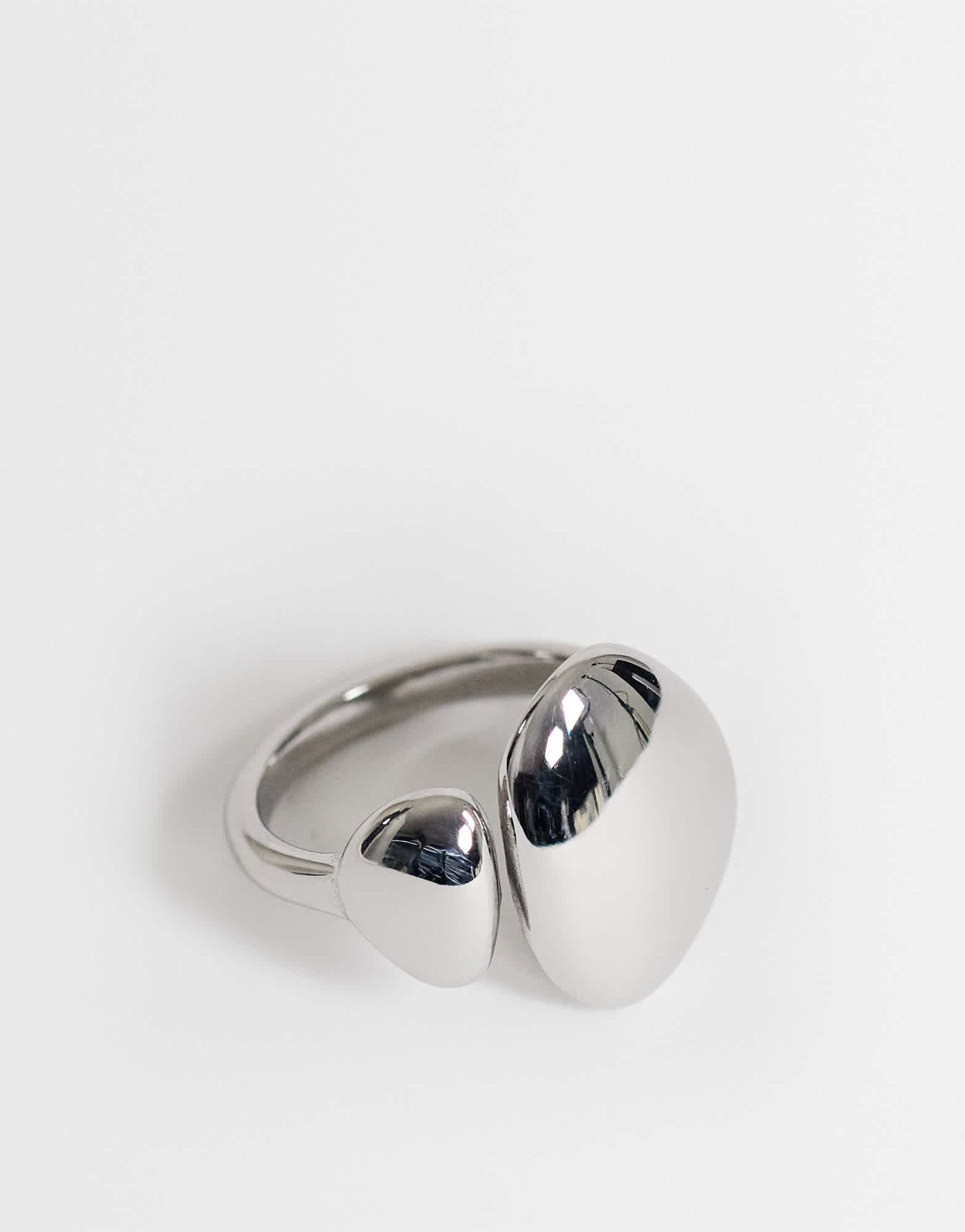 Topshop Rita waterproof stainless steel ring in silver