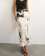 Topshop twill wrap tie detail maxi skirt in cow print