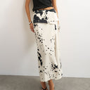 Topshop twill wrap tie detail maxi skirt in cow print
