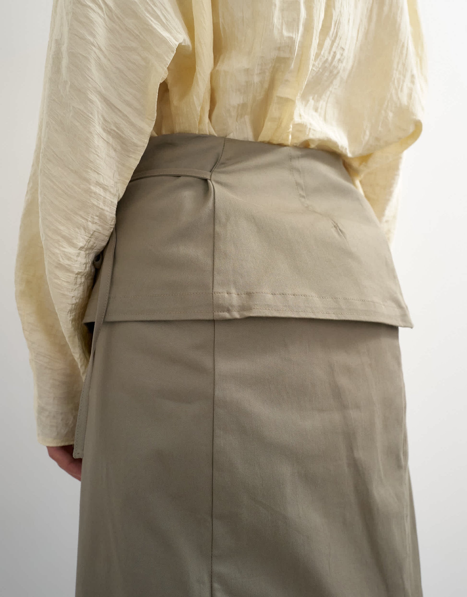 Topshop twill wrap tie detail maxi skirt in charcoal grey