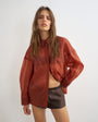 Topshop co-ord organza shirt in rust
