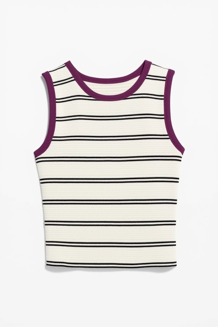 Topshop striped sleeveless co-ord tank top in cream