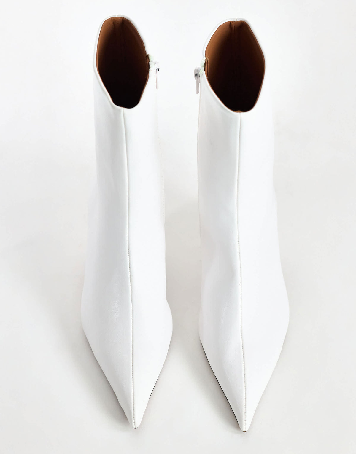 Topshop Kiki cone heel ankle boot in off white