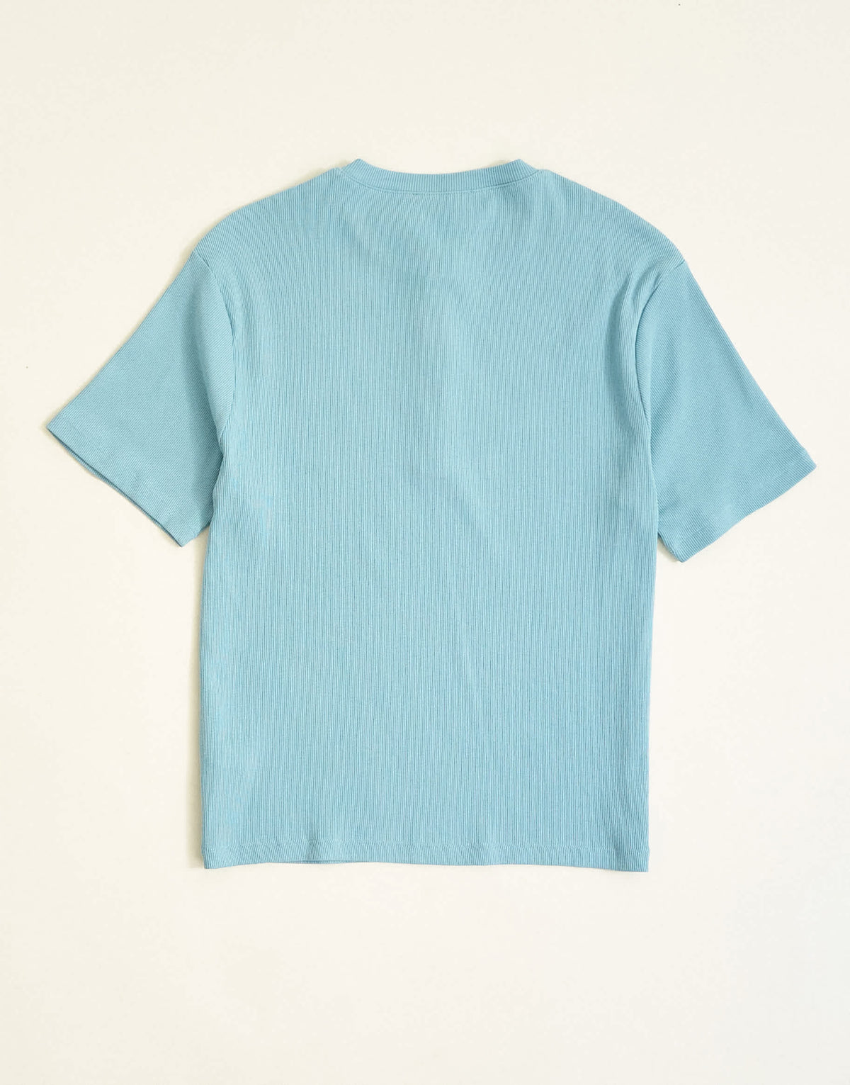 Topman slim fit rib henley t-shirt in light blue