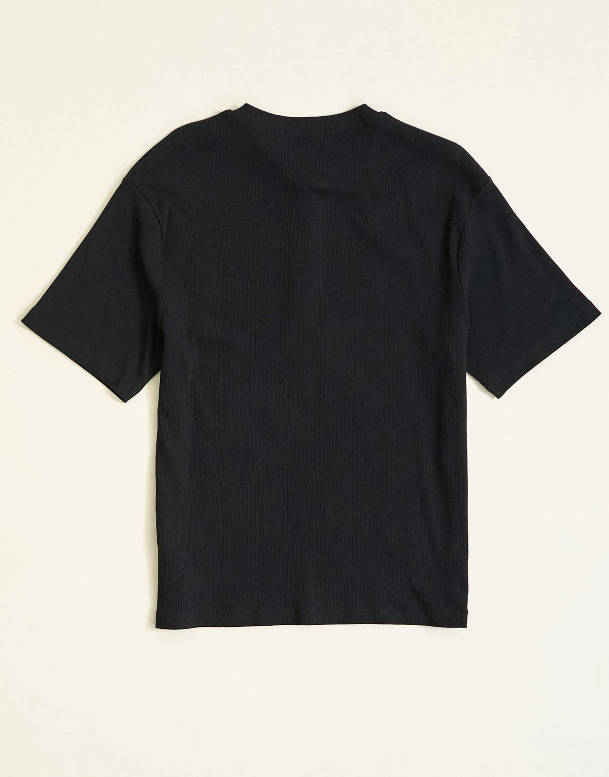 Topman slim fit rib henley t-shirt in black