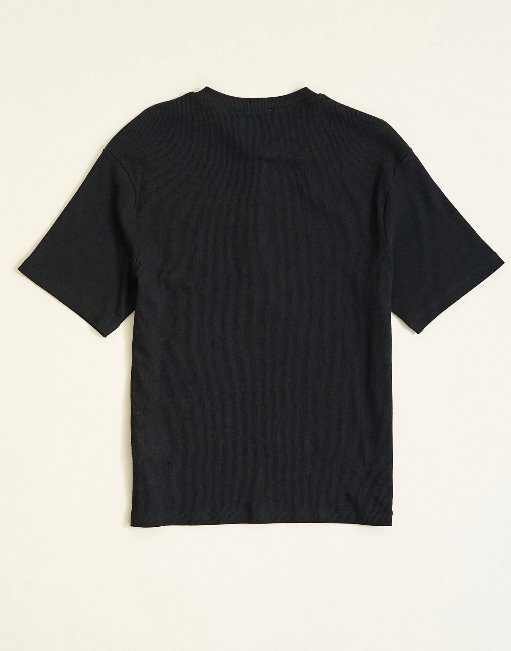 Topman slim fit rib henley t-shirt in black