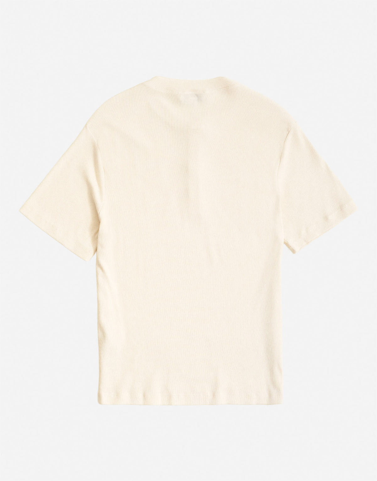 Topman slim fit rib henley t-shirt in ecru
