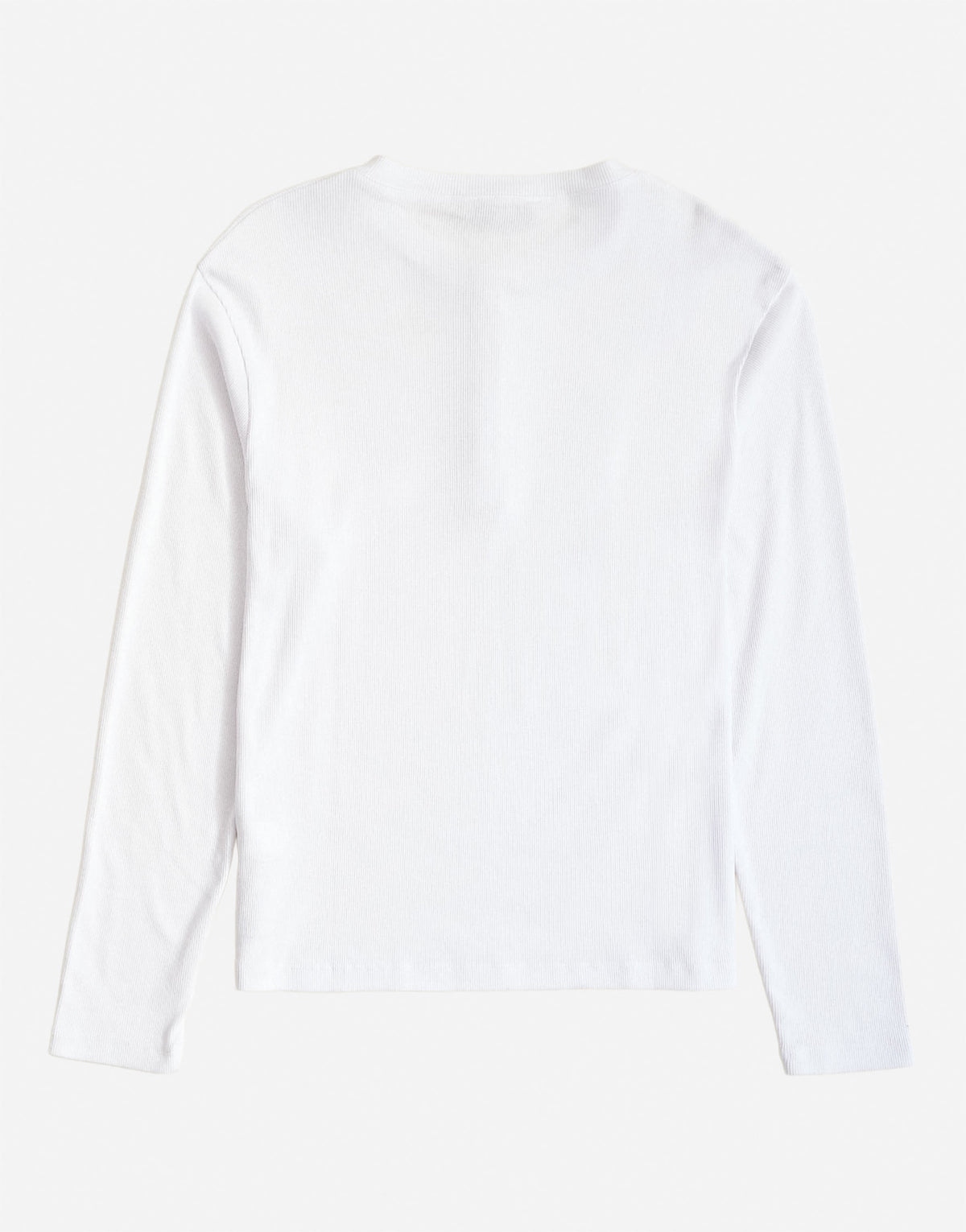 Topman slim fit long sleeve rib henley t-shirt in white