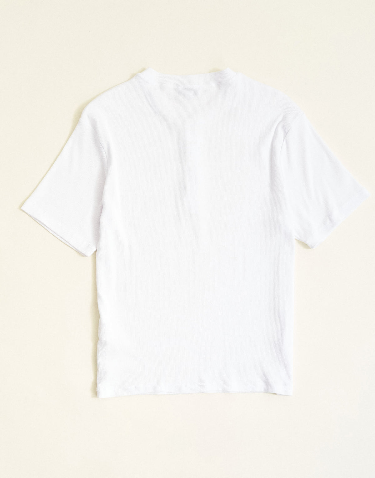 Topman slim fit rib henley t-shirt in white