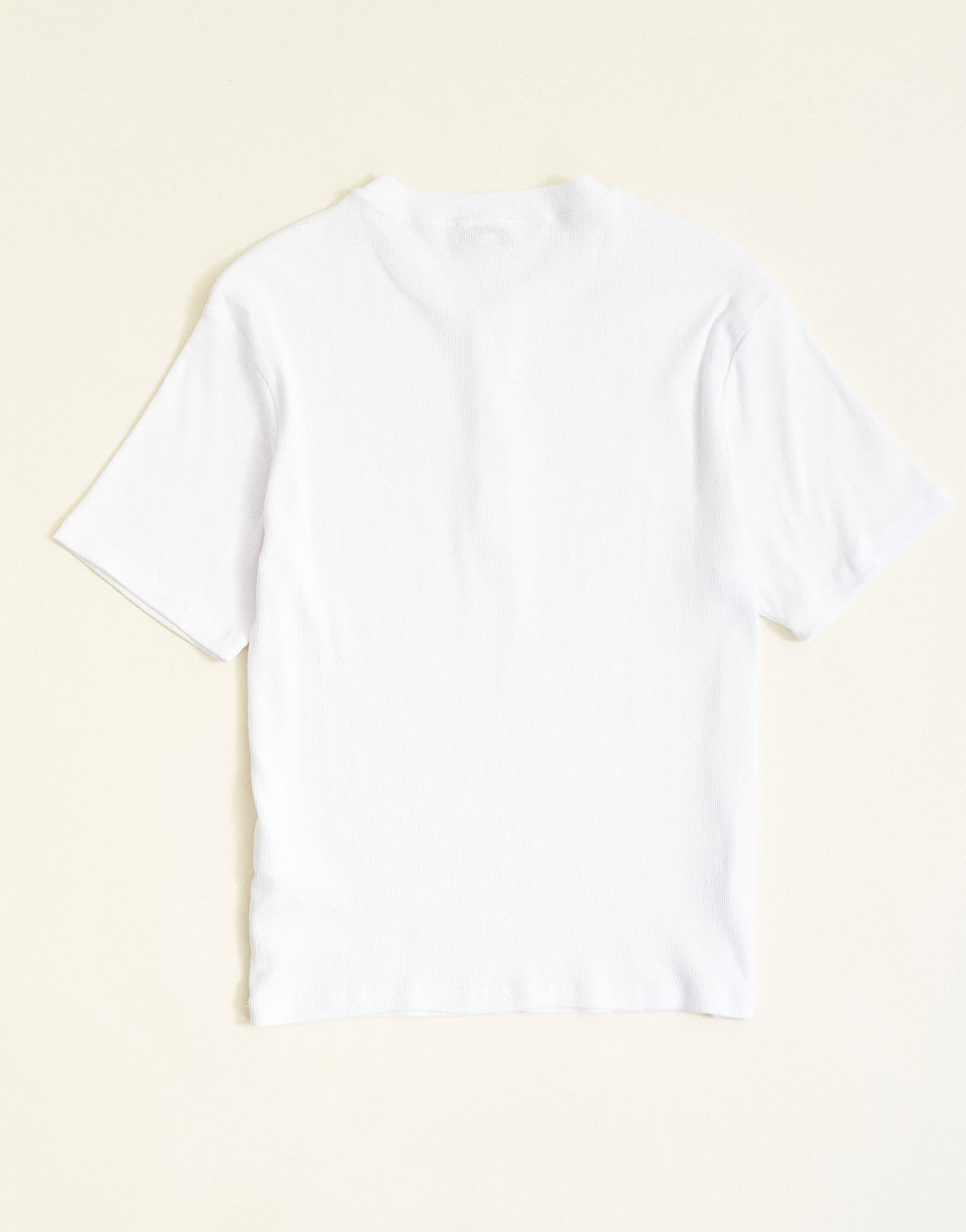 Topman slim fit rib henley t-shirt in white