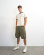 Topman classic fit crop ringer t-shirt in ecru