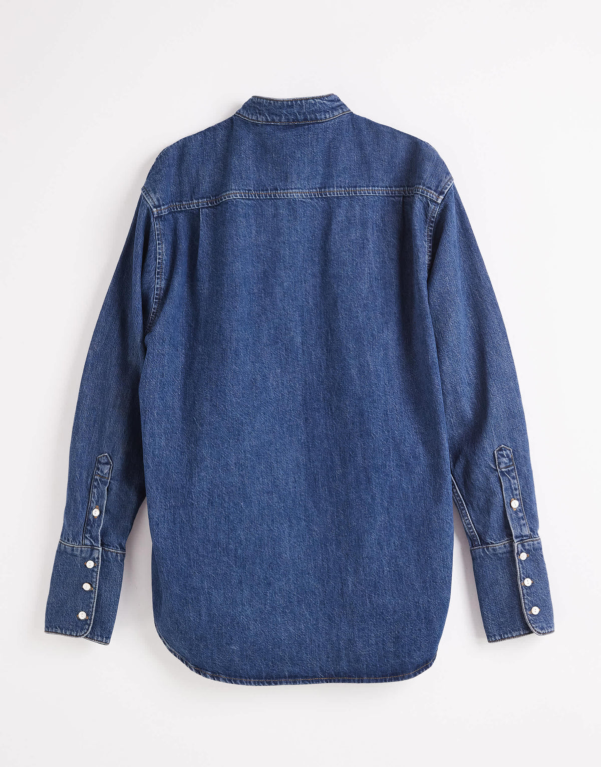Topshop x Talia Byre wide placket studded shirt in washed blue