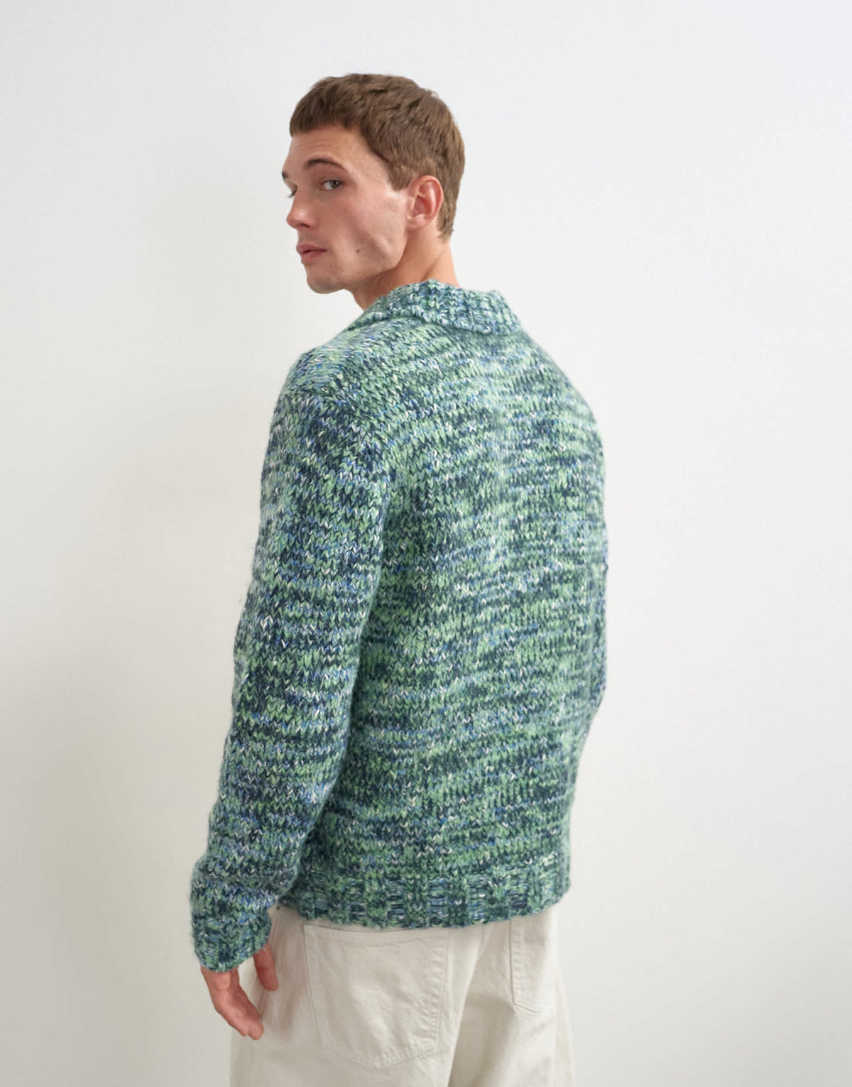 Topman classic fit knitted twist polo in teal