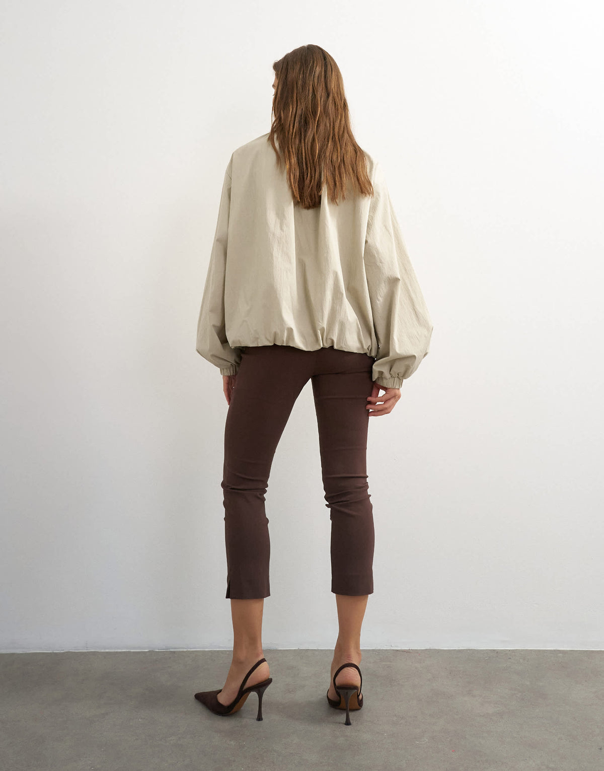 Topshop 3 quarter length capri in brown