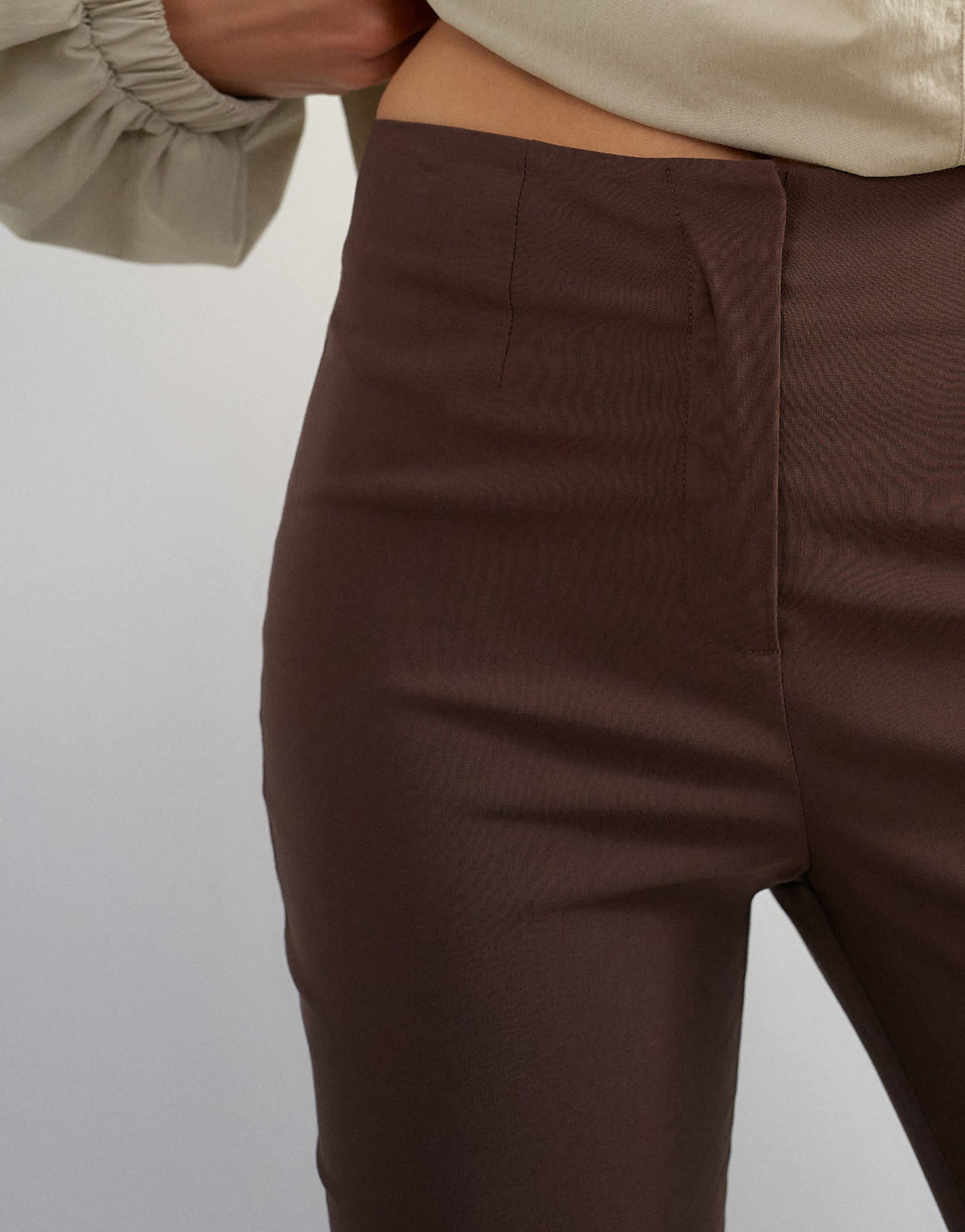 Topshop 3 quarter length capri in brown