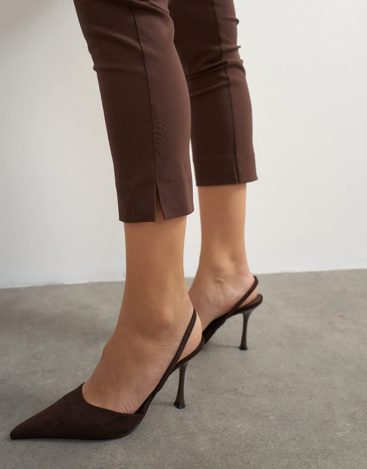 Topshop 3 quarter length capri in brown