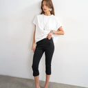 Topshop ponte capri leggings in black