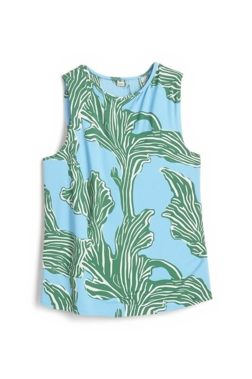 Topshop knot back detail microfibre top in blue