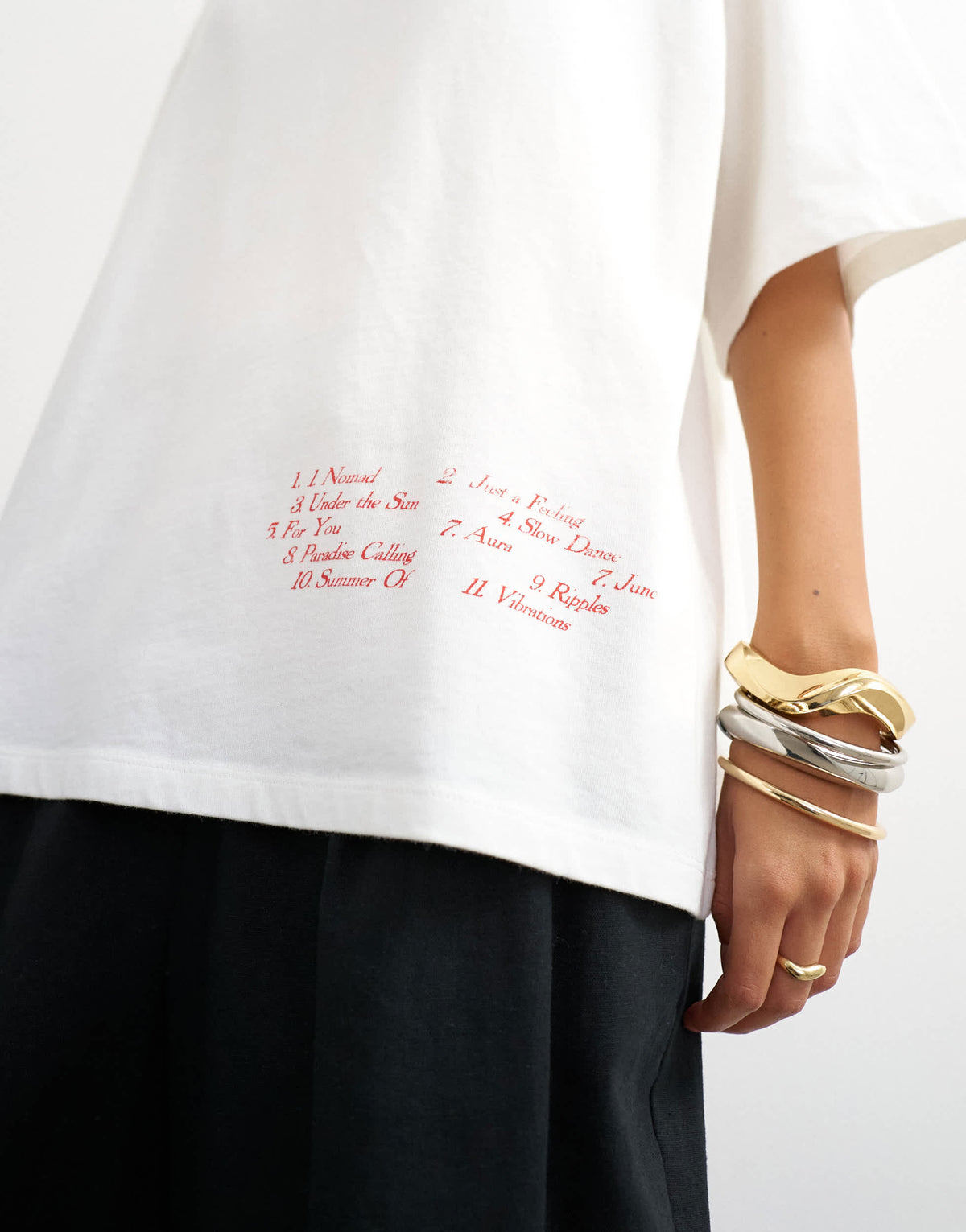 Topshop graphic 'Nomad' oversized t-shirt in white