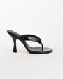 Topshop Nina toe thong heeled sandal in black