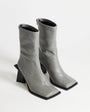 Topshop Kiara extended rand heeled ankle boot in grey