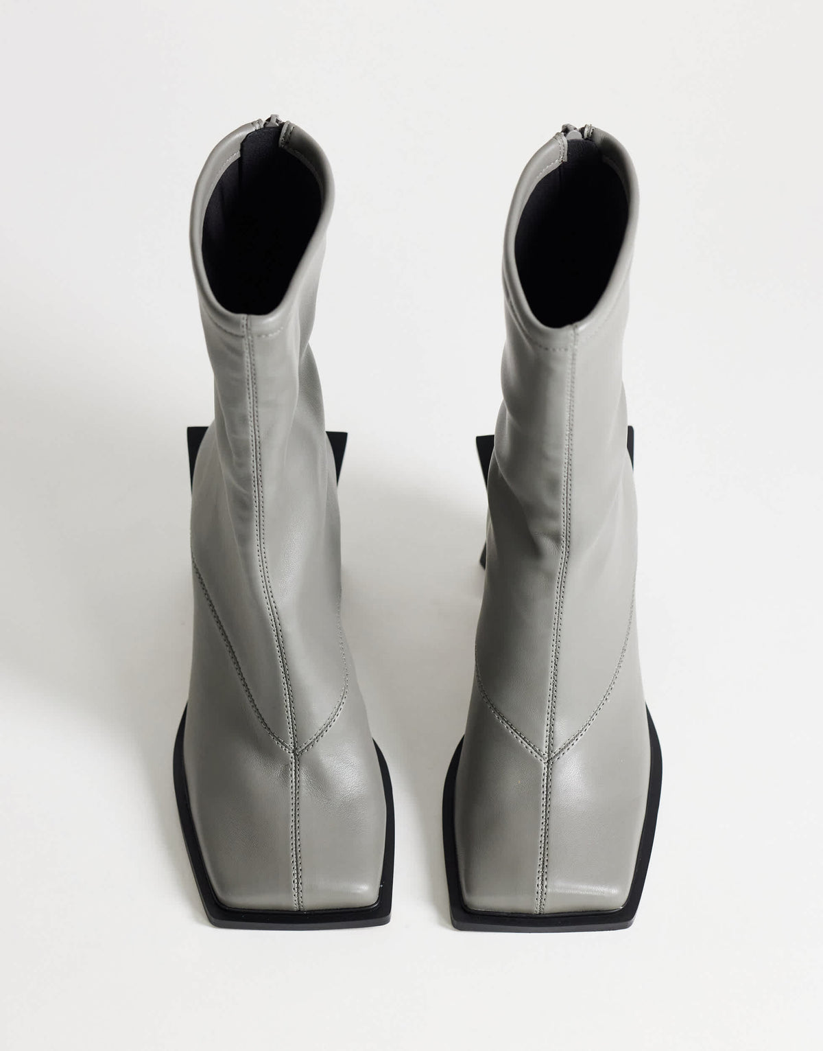 Topshop Kiara extended rand heeled ankle boot in grey