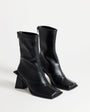 Topshop Kiara extended rand heeled ankle boot in black