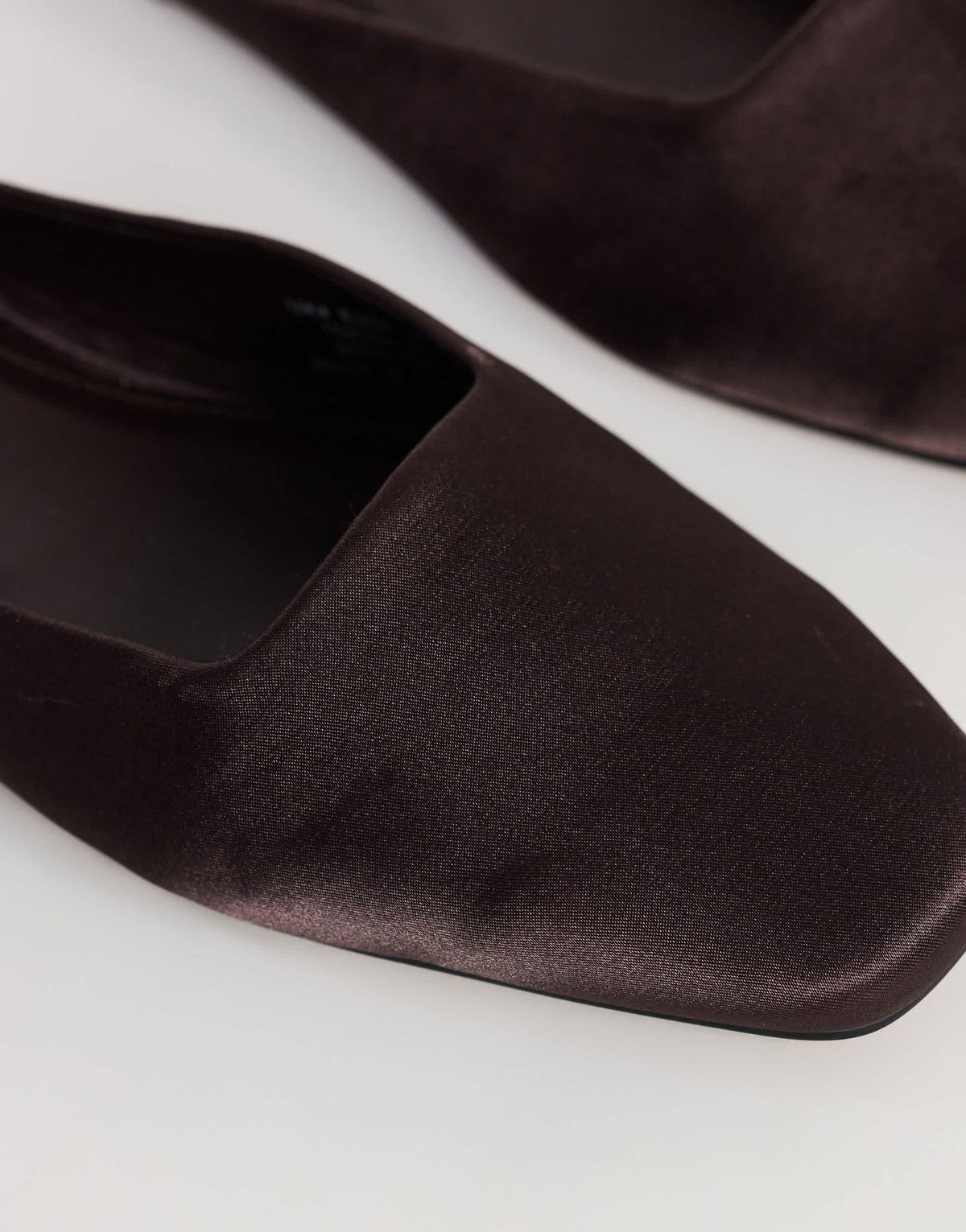 Topshop Dawson slip on mule in chocolate satin