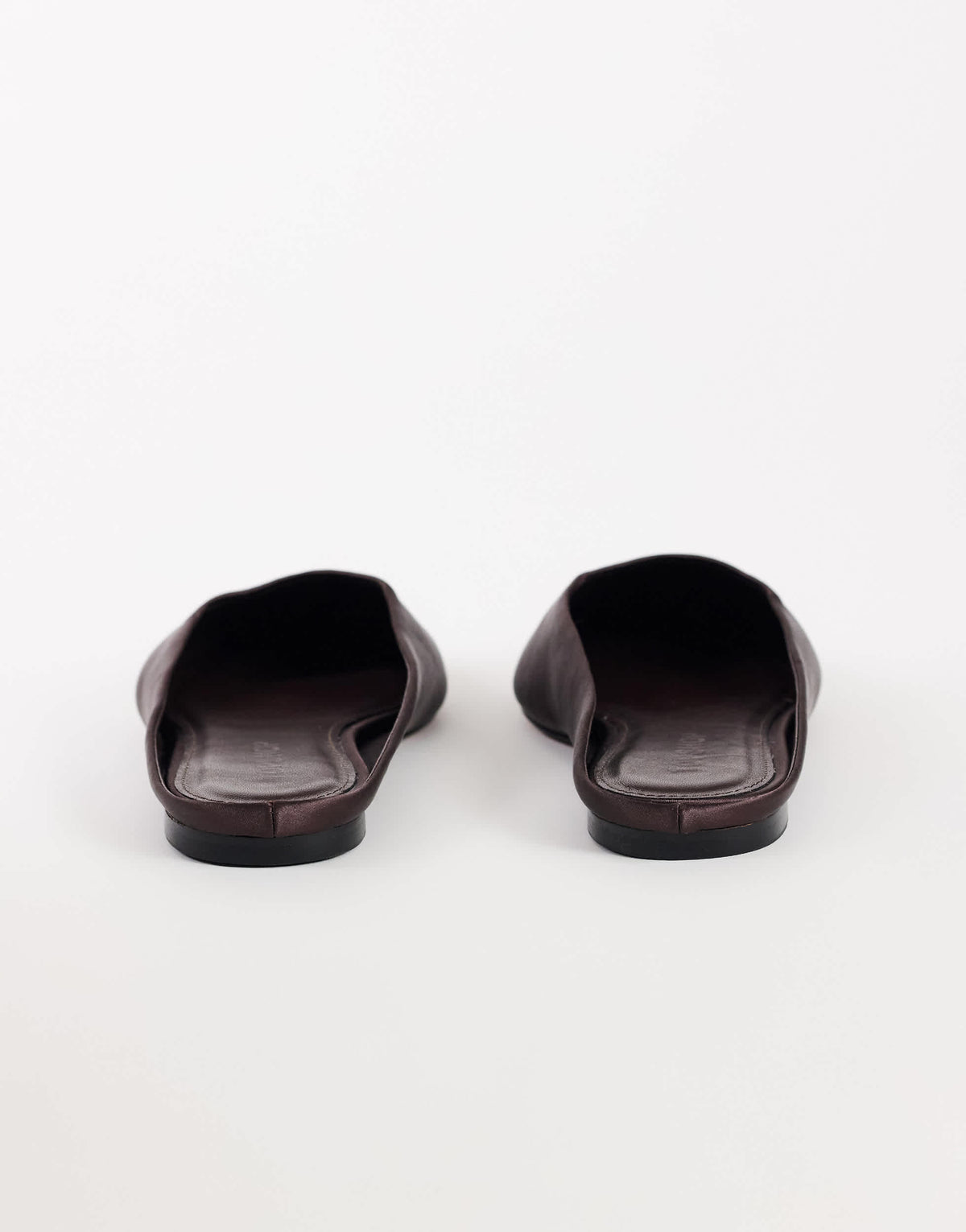 Topshop Dawson slip on mule in chocolate satin