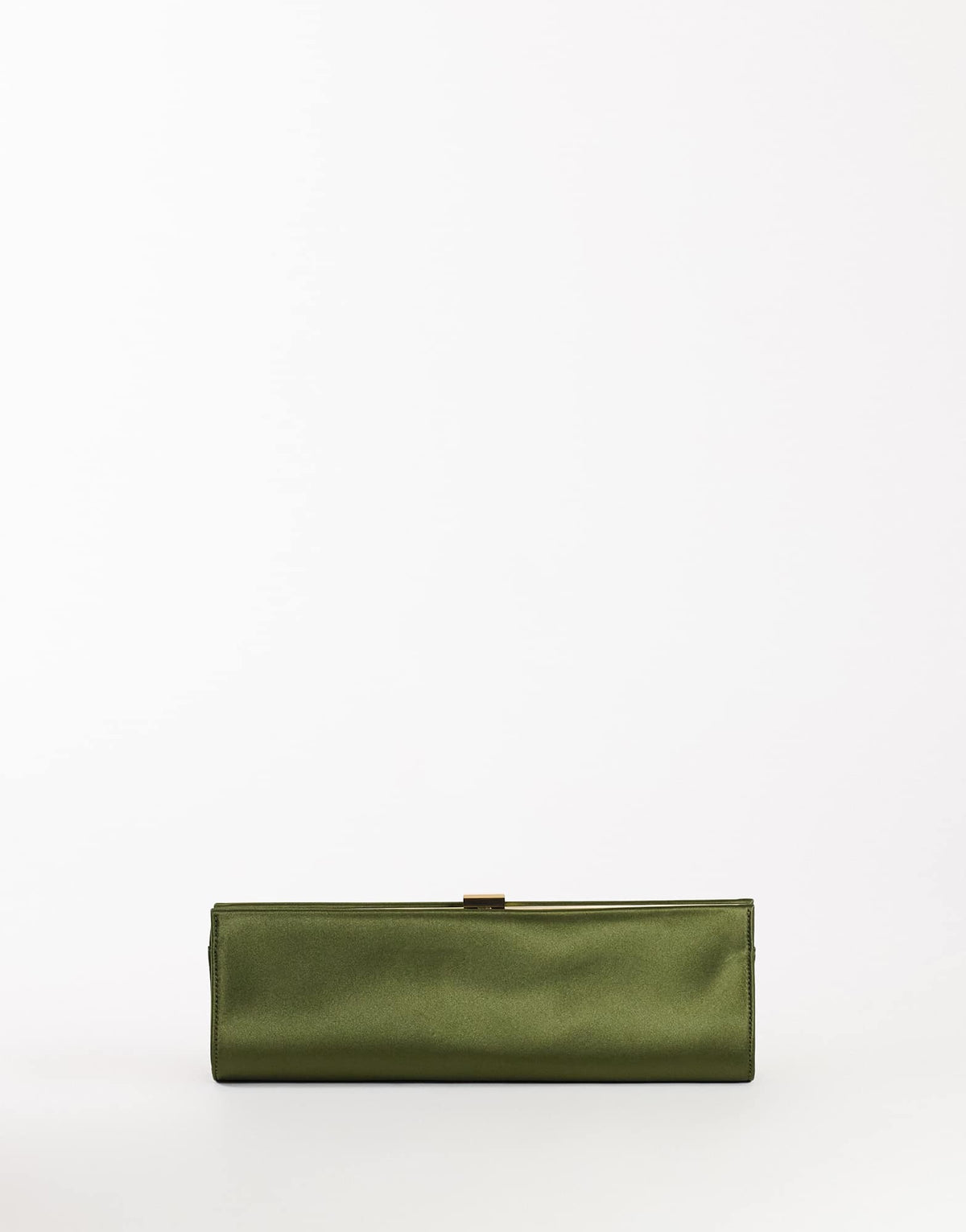 Topshop Ember small envelope satin clutch bag in green
