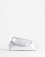 Topshop Anna medium angular clutch bag in silver