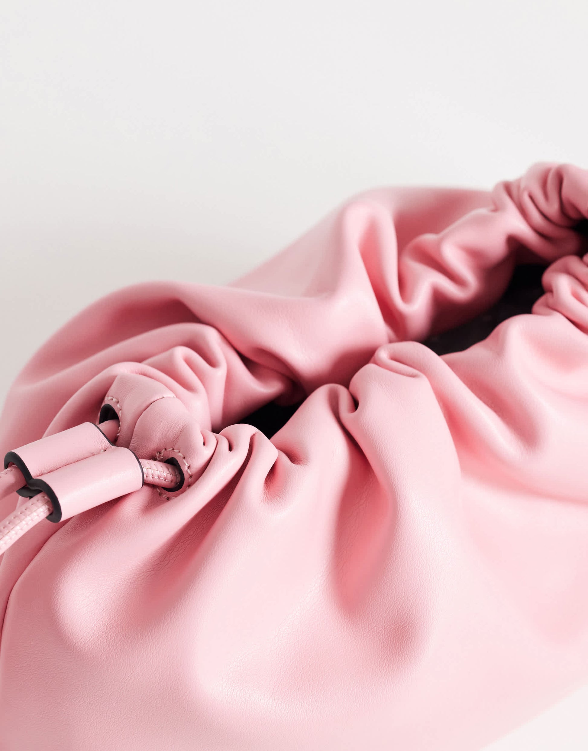 Topshop Celia medium ruched clutch bag in pink