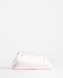 Topshop Anna medium angular clutch bag in pale pink satin