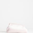 Topshop Anna medium angular clutch bag in pale pink satin