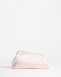 Topshop Anna medium angular clutch bag in pale pink satin