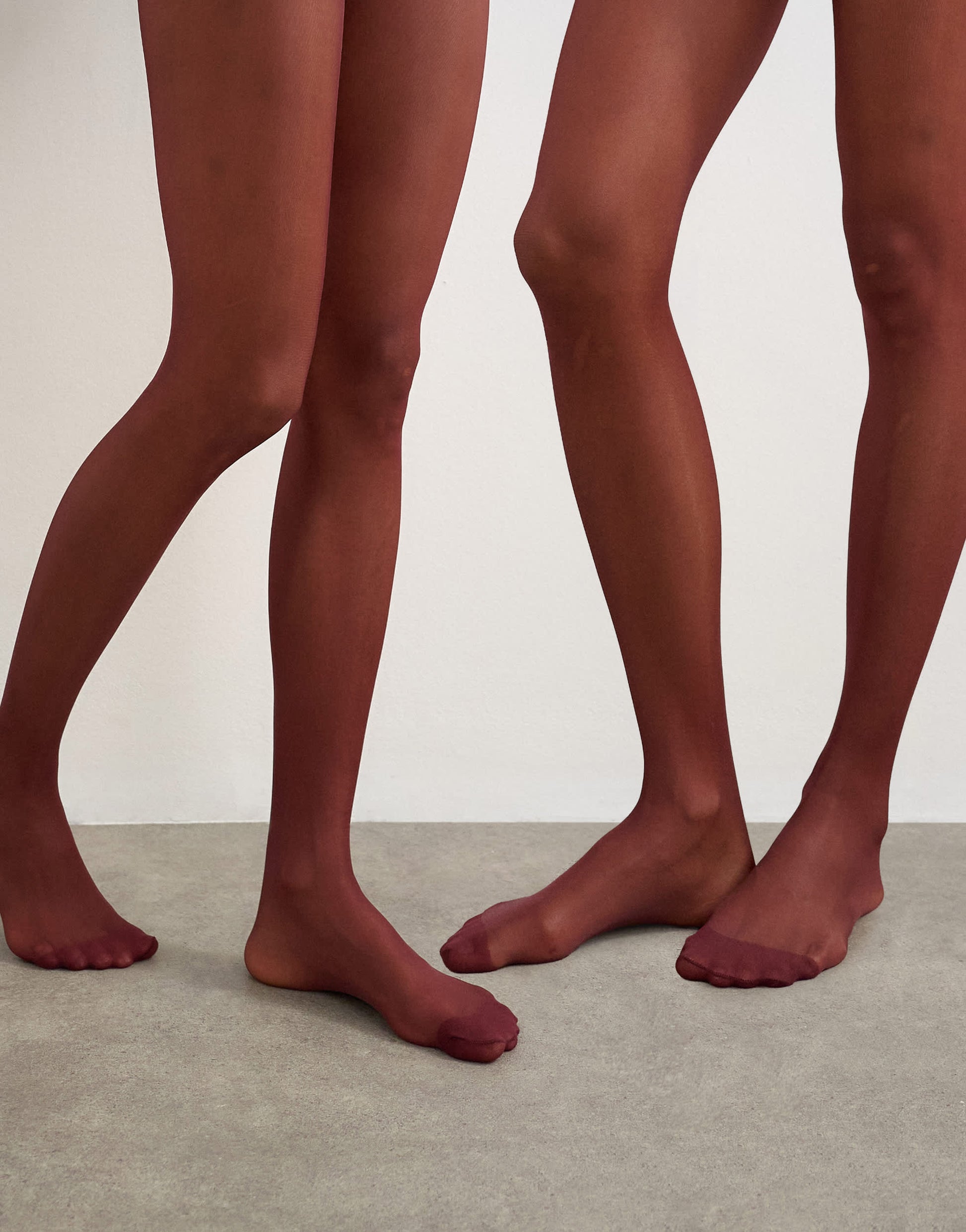 Topshop 2pk 15 denier tights in burgundy