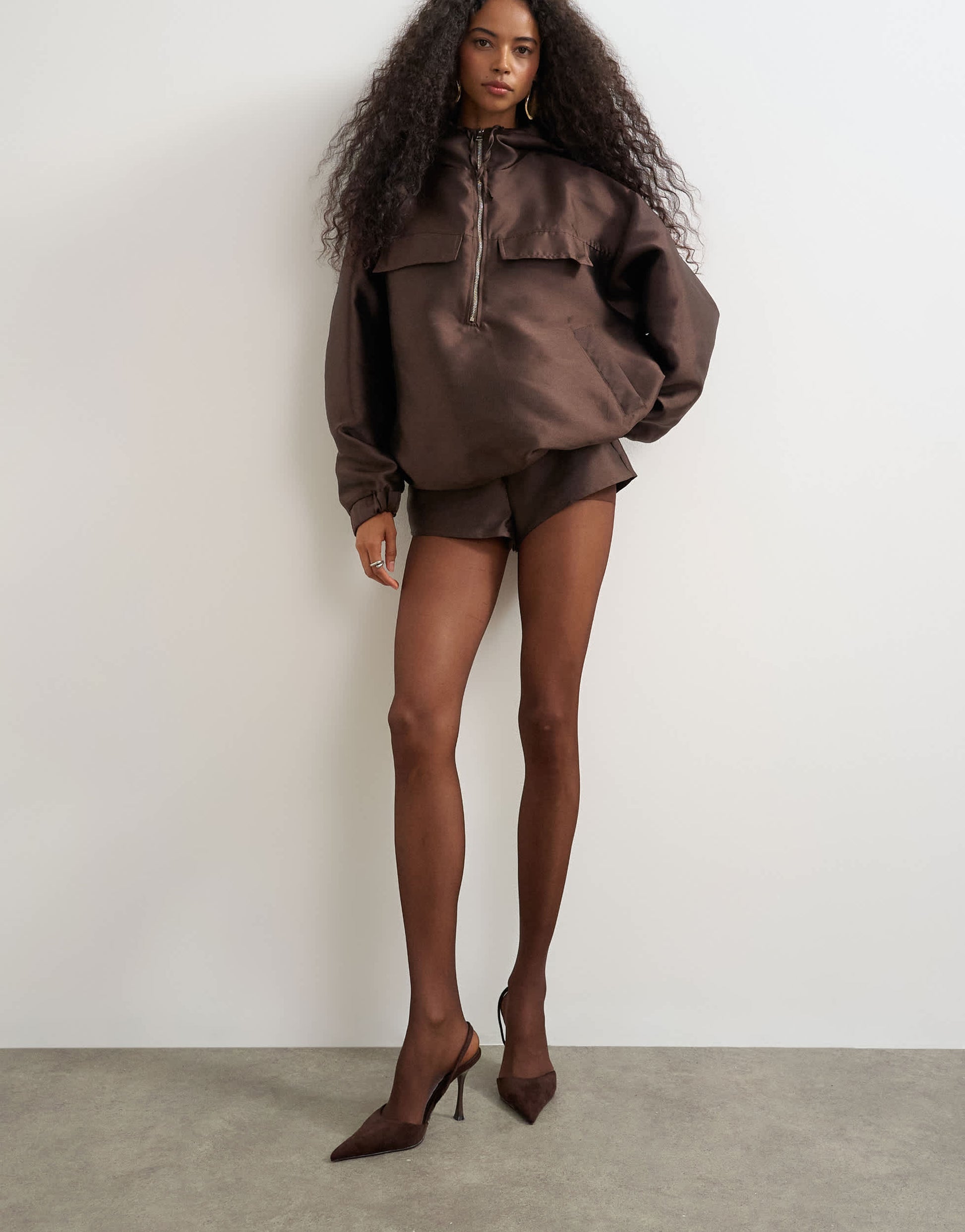 Topshop 2 pack 15 denier tights in chocolate