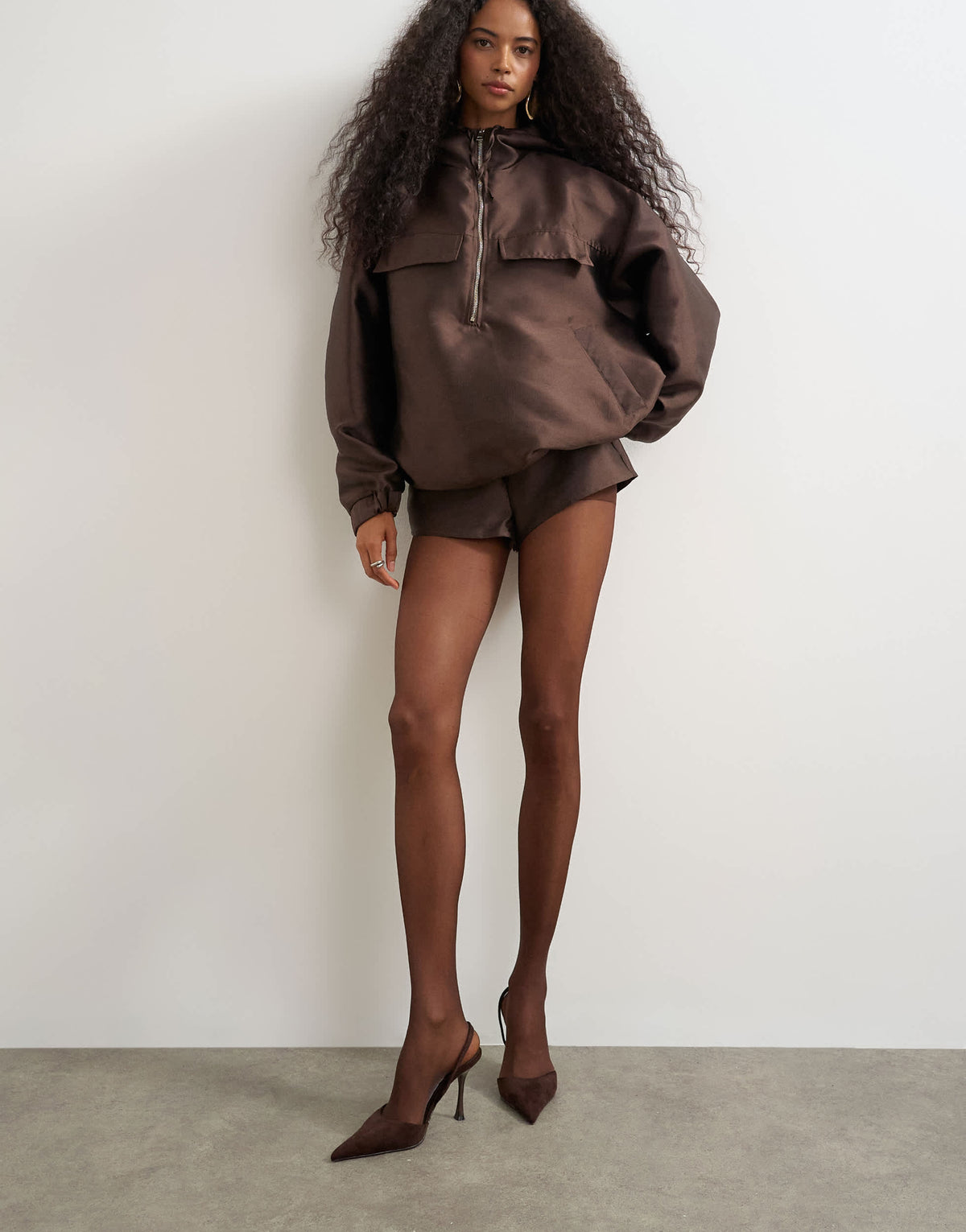 Topshop 2 pack 15 denier tights in chocolate