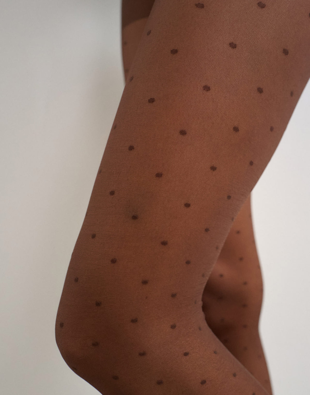 Topshop polka dot tights in chocolate