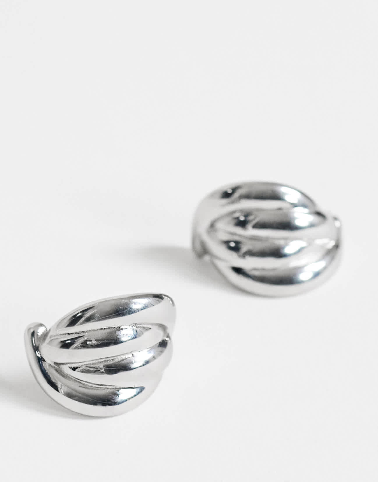 Topshop Emry waterproof stainless steel stud earring in silver