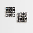 Topshop Eddie square statement earrings in black