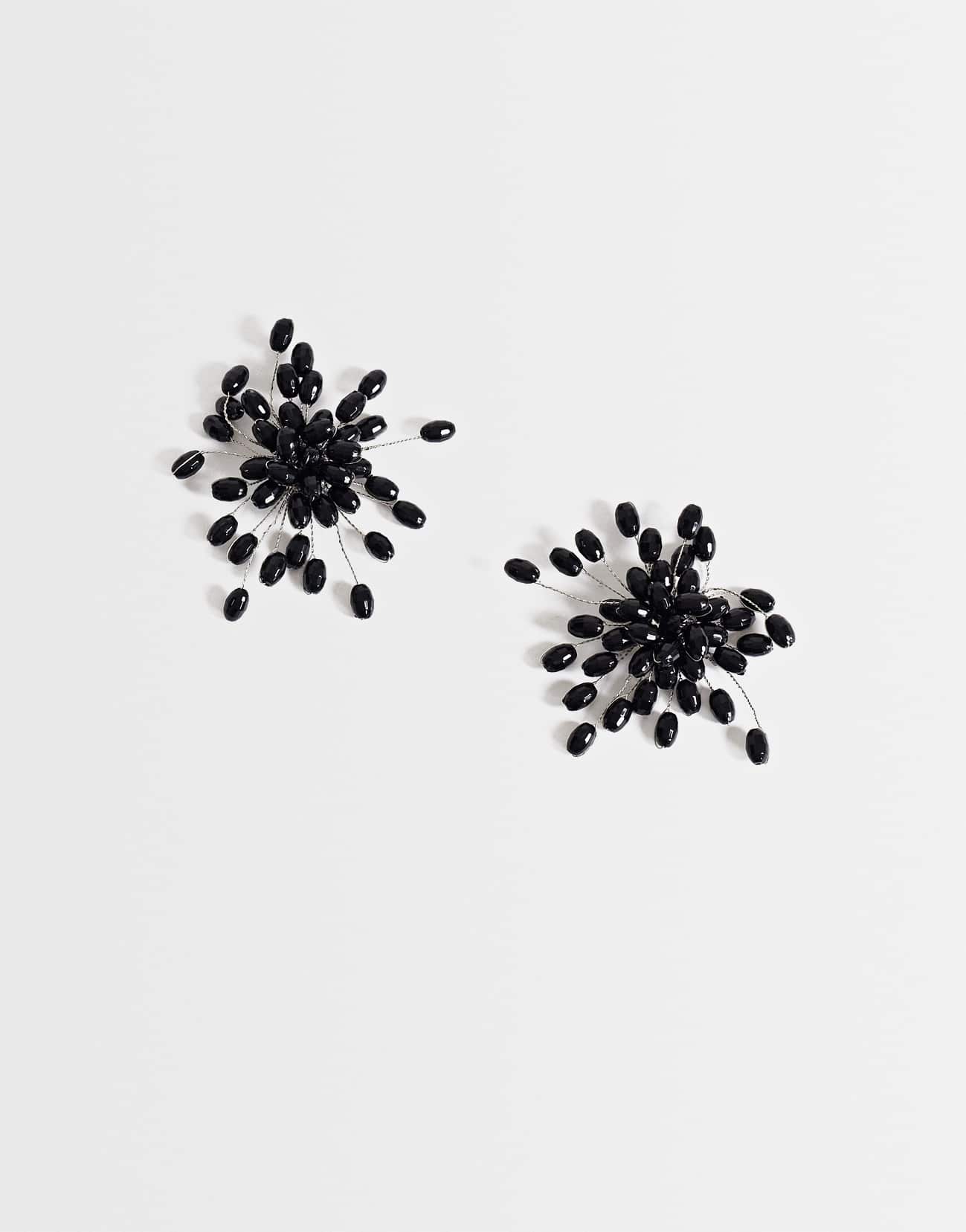 Topshop Echo statement hand-made stud earring in black