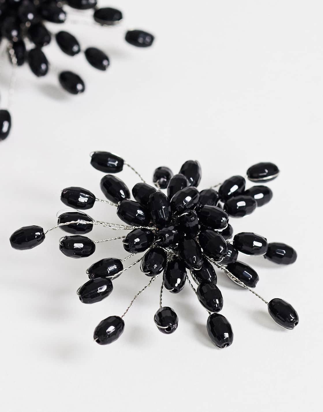 Topshop Echo statement hand-made stud earring in black