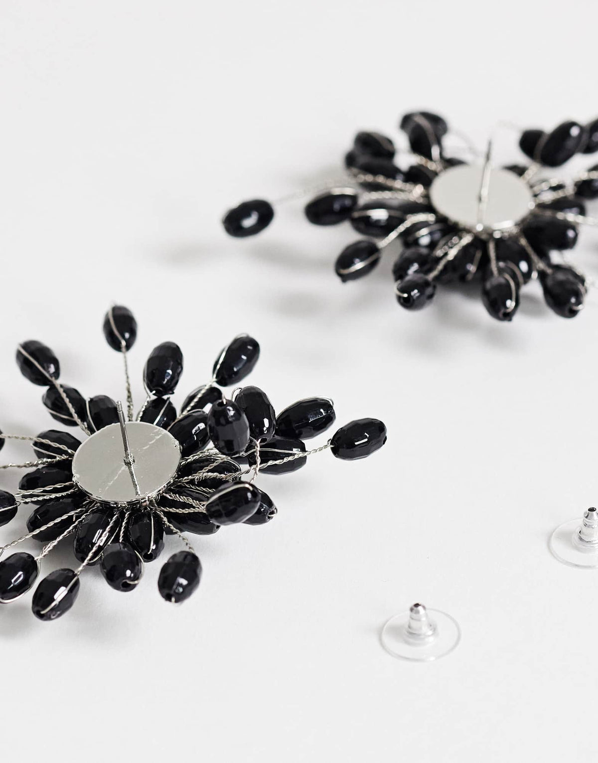 Topshop Echo statement hand-made stud earring in black